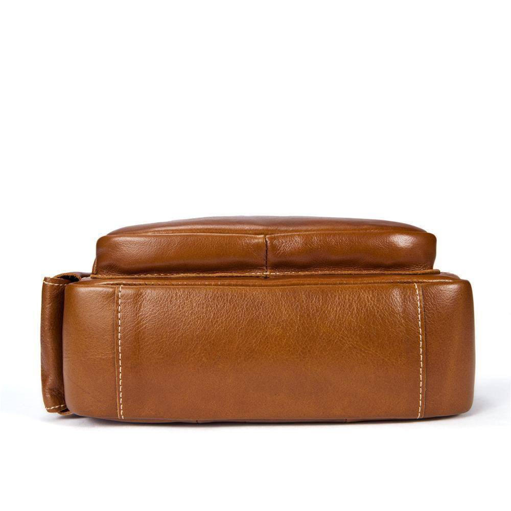 Rossie Viren  Men's Leather Briefcase Vintage Messenger Crossbody Bag-4