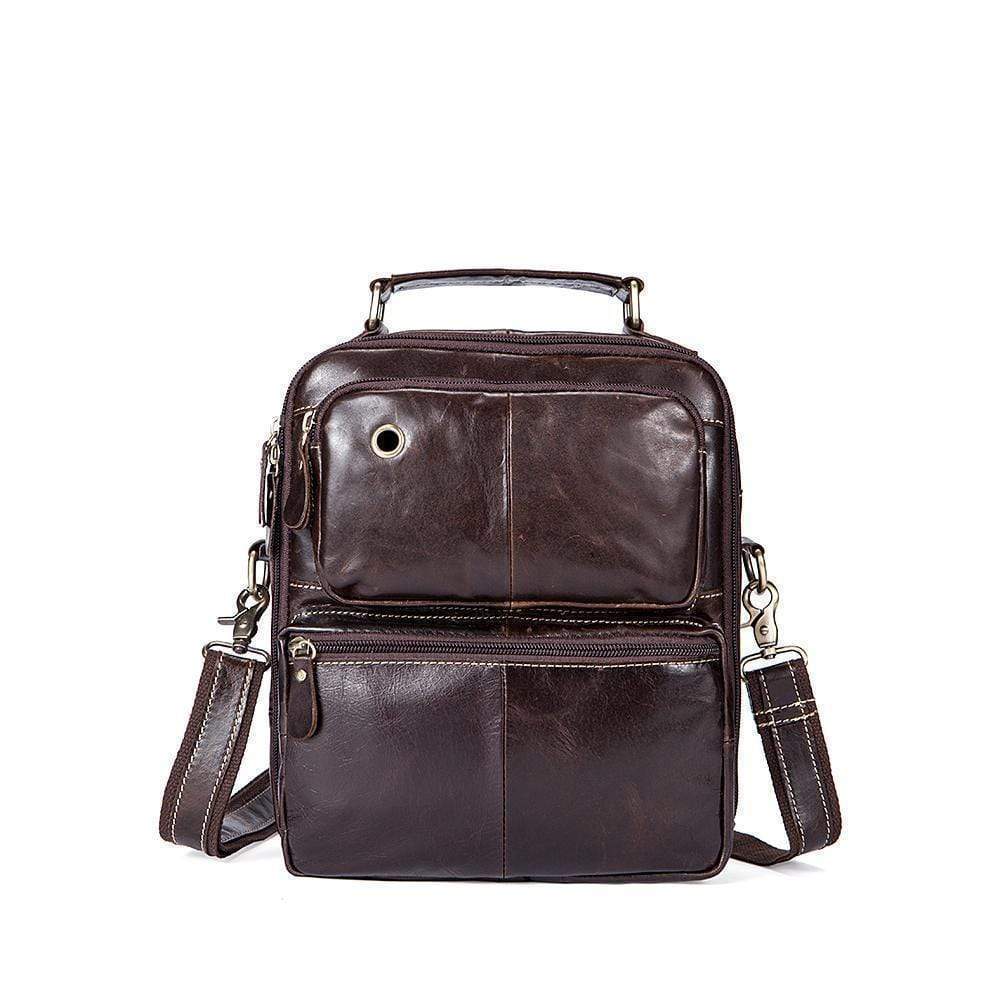 Rossie Viren  Vintage Crossbody Bag Two Pockets Front With Grab Handle And Long Shoulder Strap-0
