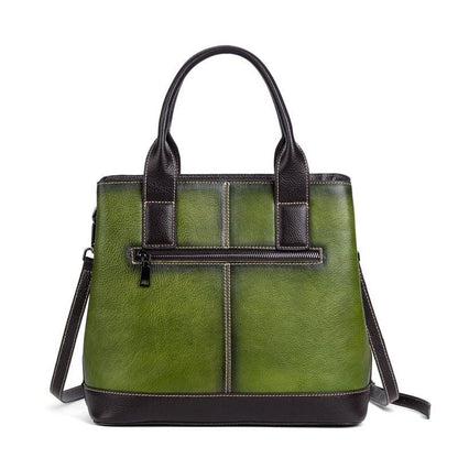 Rossie Viren Women's  Women Leather Handbag Purse Top Handle Crossbody Bag Leather Tote Shoulder Bag-4