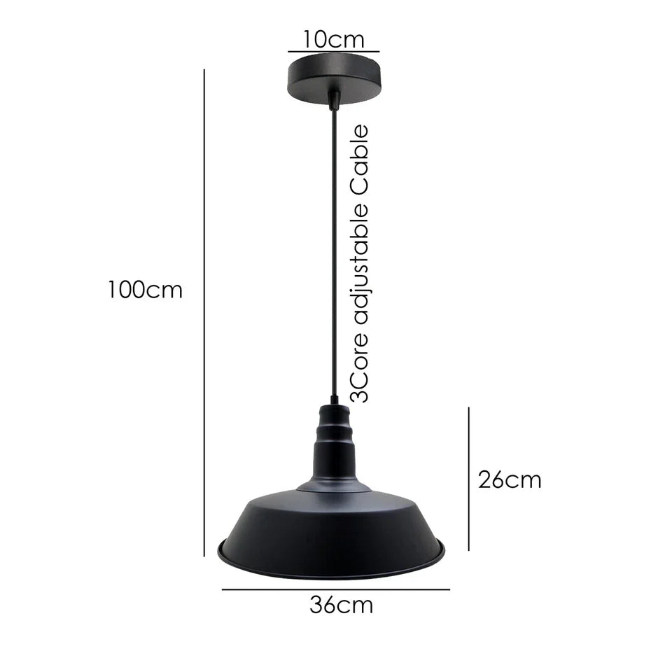 Metal Dome Ceiling Light Shade Versatile Décor Silver ~3721