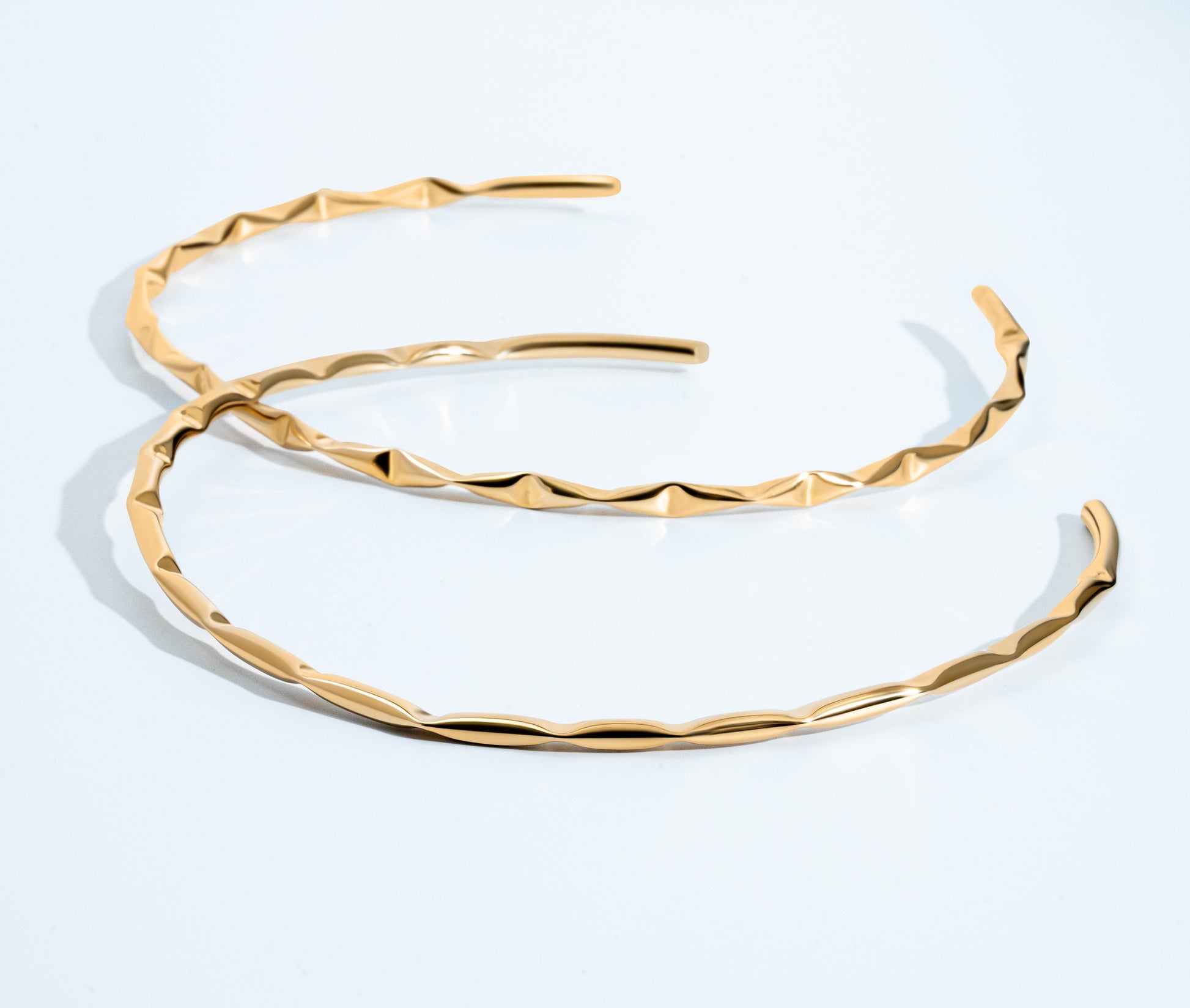 Sabrina Abstract Gold Choker Necklace-2
