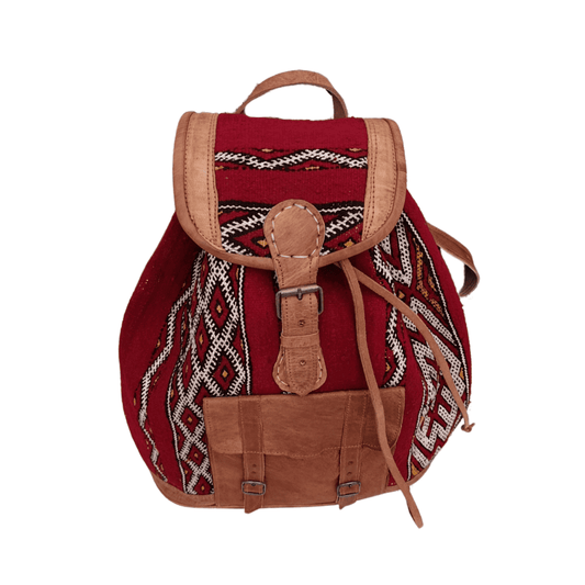 Leather Backpack of kilim Amazigh-0