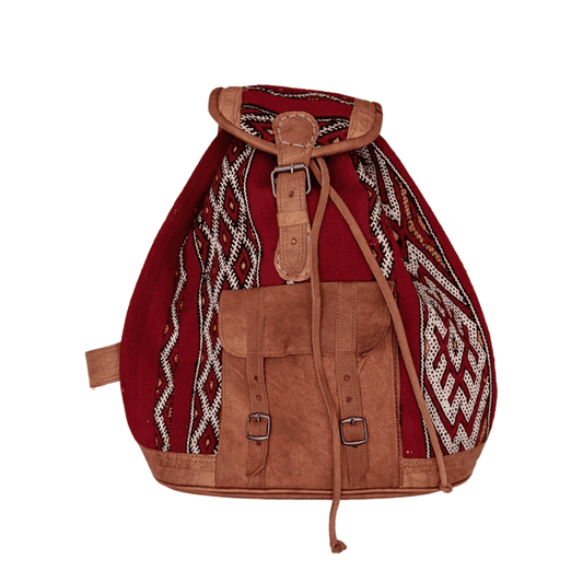 Leather Backpack of kilim Amazigh-1