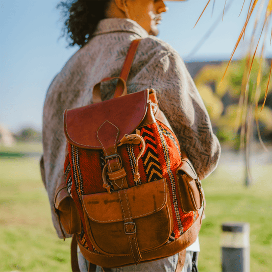 Leather backpack Lea-0
