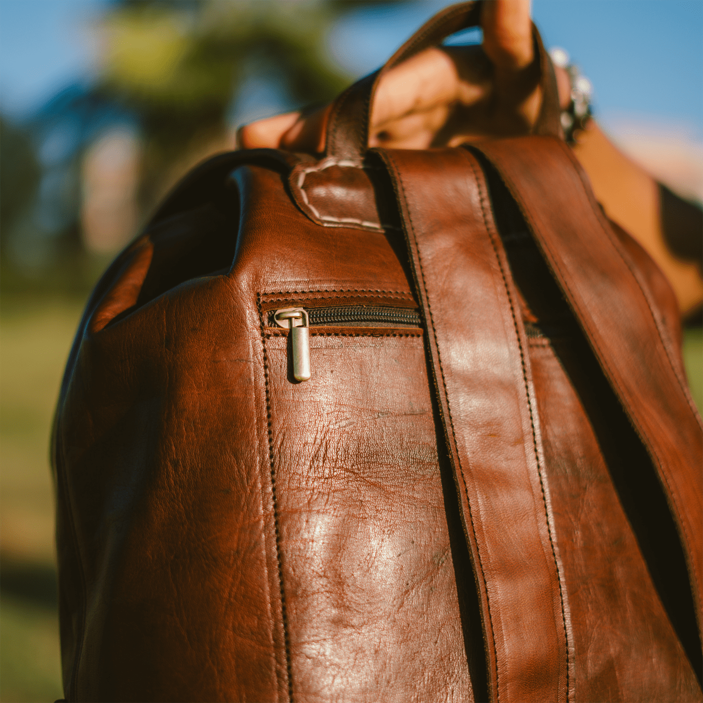 Leather backpack Lea-3