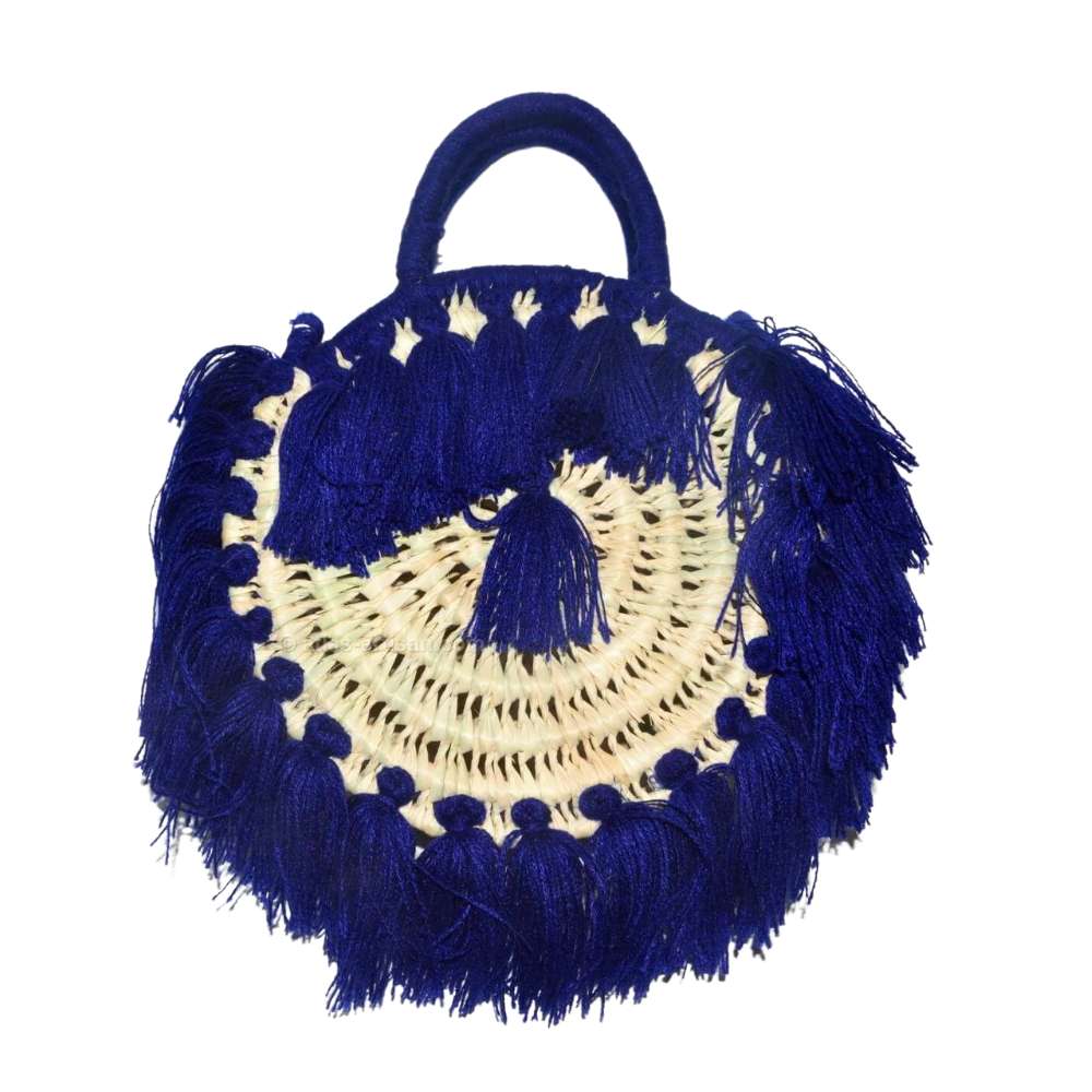 Round Handbag of Raffia Fabrice-0