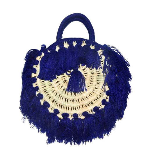 Round Handbag of Raffia Fabrice-0