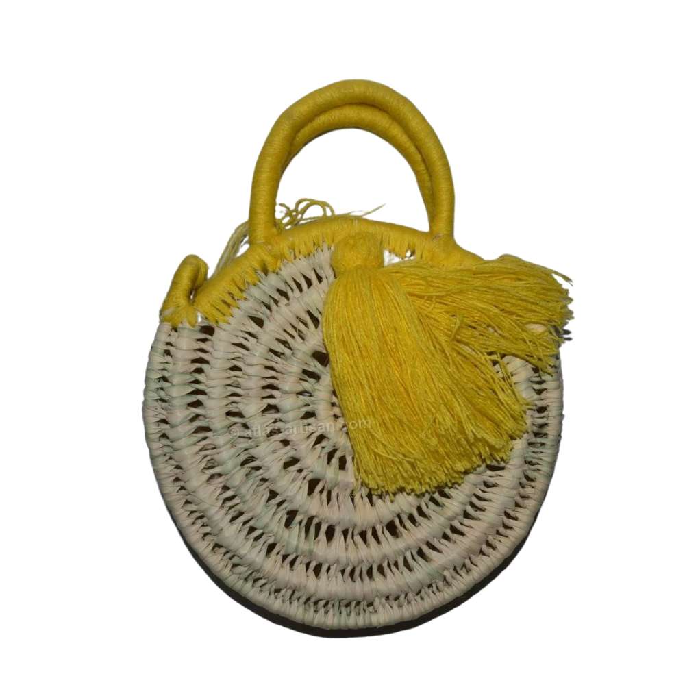 Round Handbag of Raffia Fabrice-3