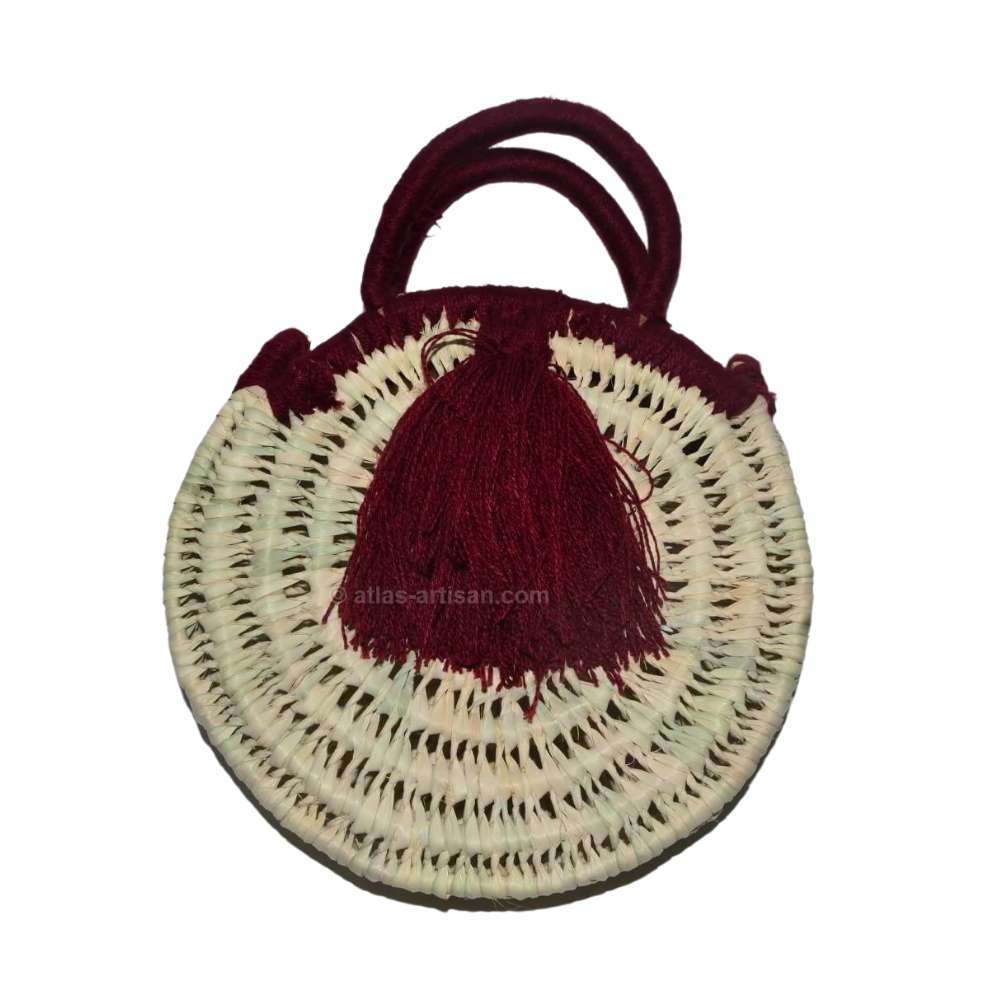 Round Handbag of Raffia Fabrice-1