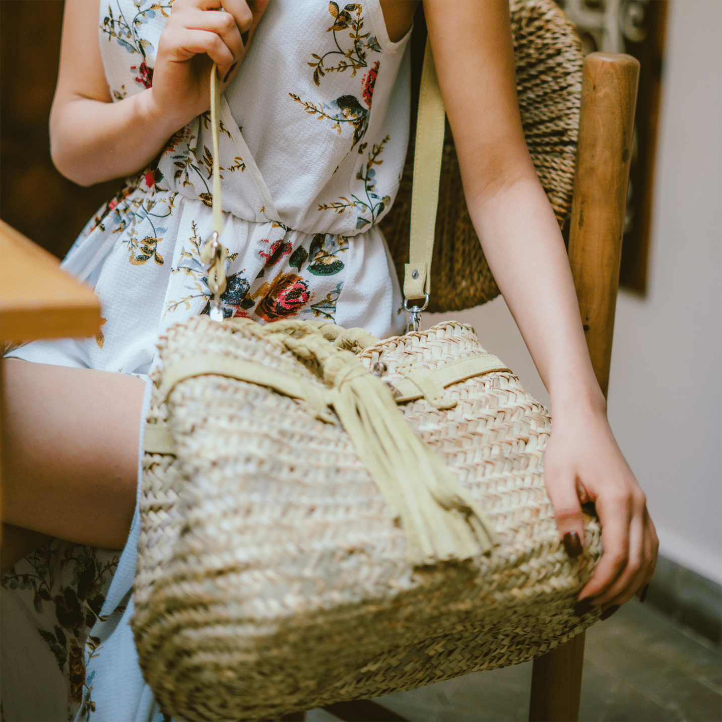Handbag Wicker Hermen-3