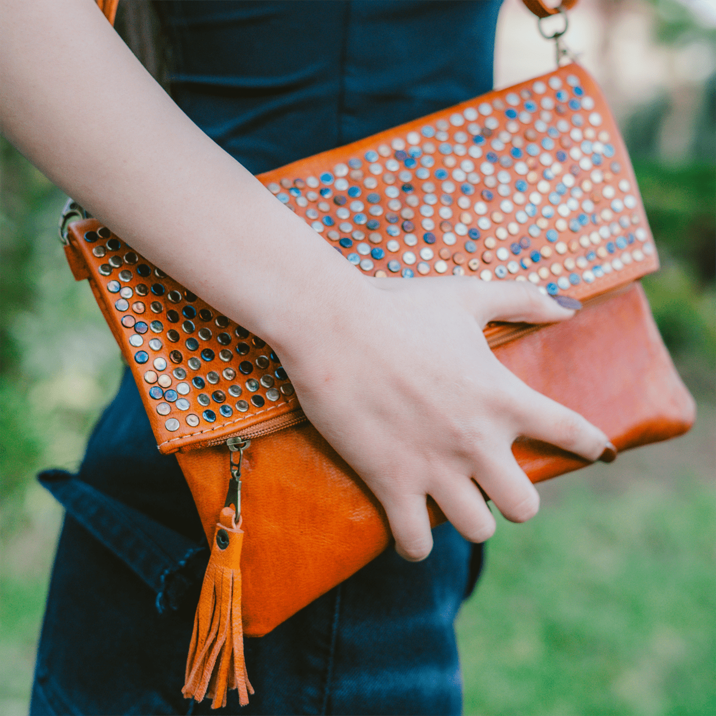 Leather Purse Stones-3