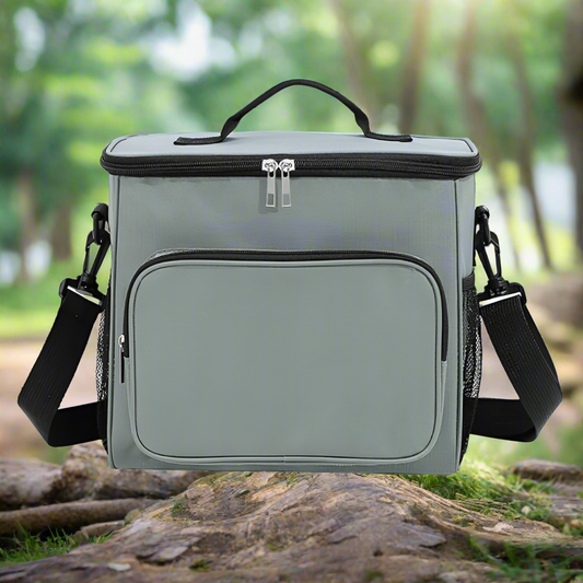 Portable Insulated Lunch Bag Waterproof Cooler (Grey)-1