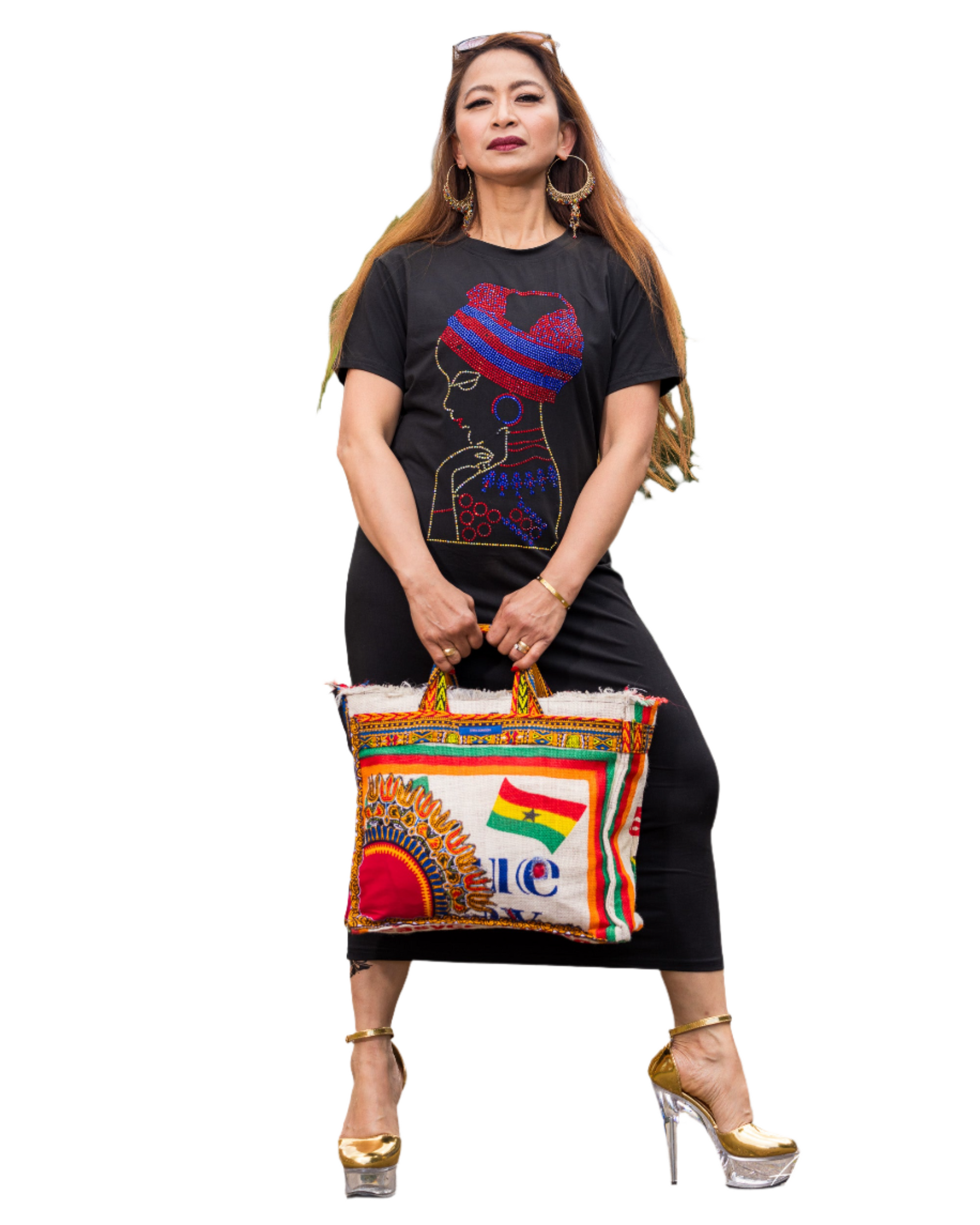 African Fashion Ankara Upcycle Tote Bag-2