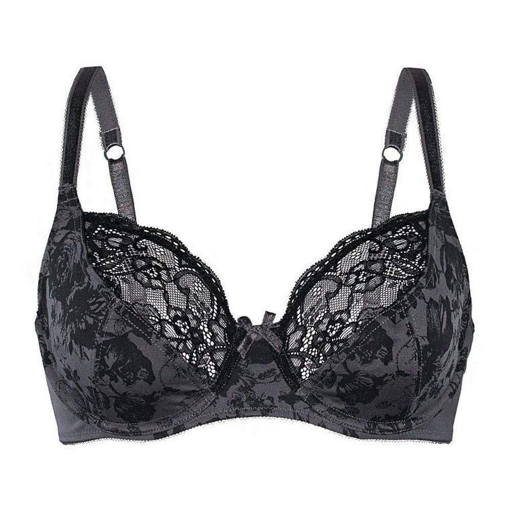 Sassa Charming Floral Semi Sheer Lace Demi Bra-2