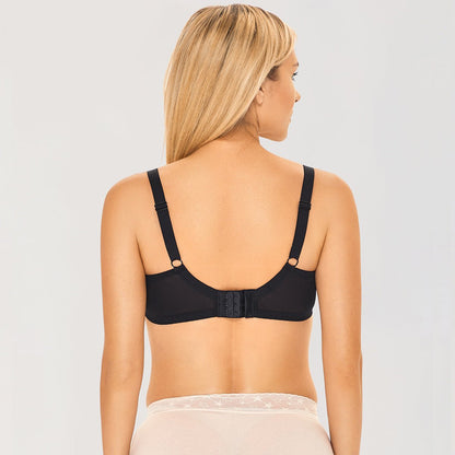 Sheer Lace Full Coverage Minimizer Underwire Bra-3