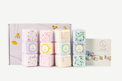 Shower Steamers, Set of 12 big fizzies, Cheer up Gift Set, Relaxing Gift Box-0