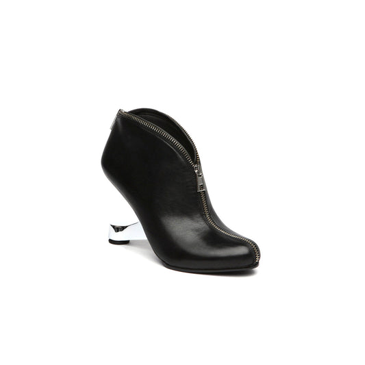 Sleek Zip Up Mule Boots-1