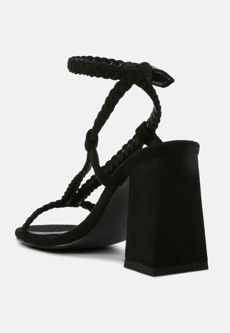 Smoosh Braided Block Heel Sandals-4