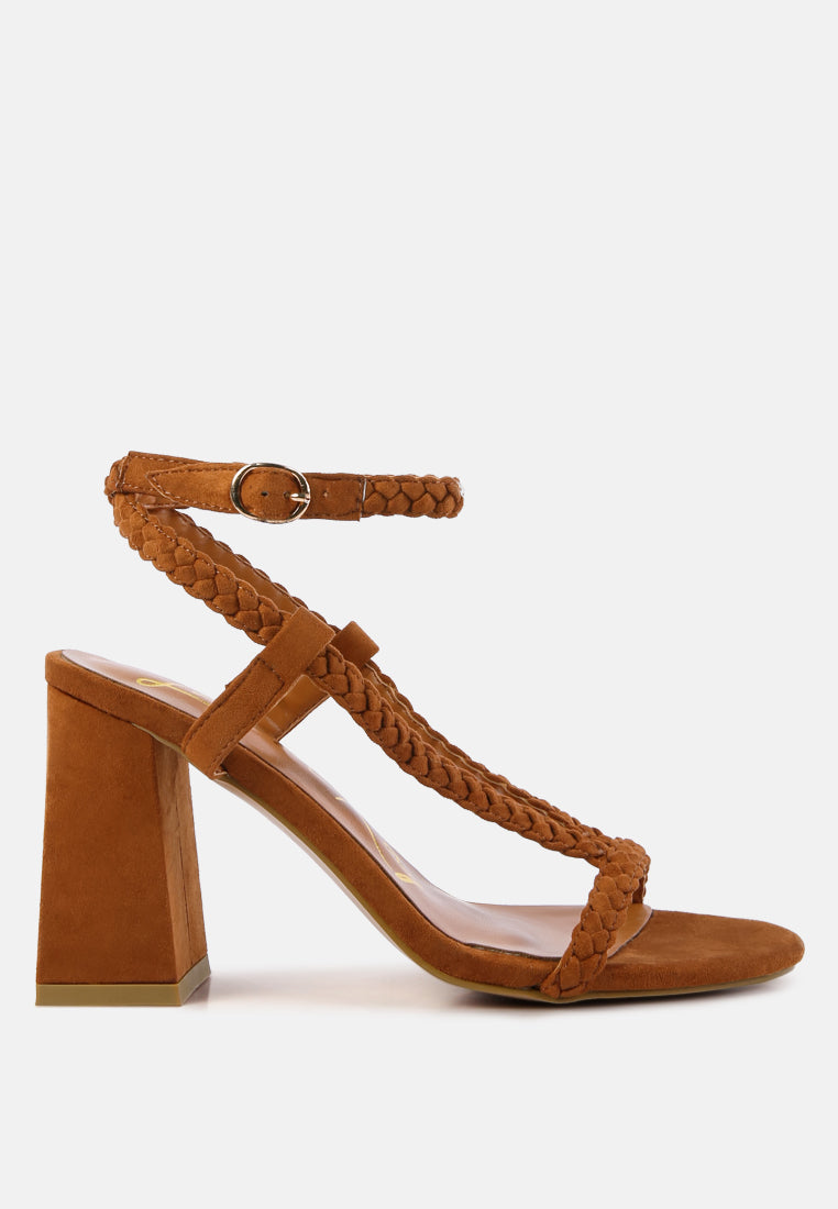 Smoosh Braided Block Heel Sandals-0