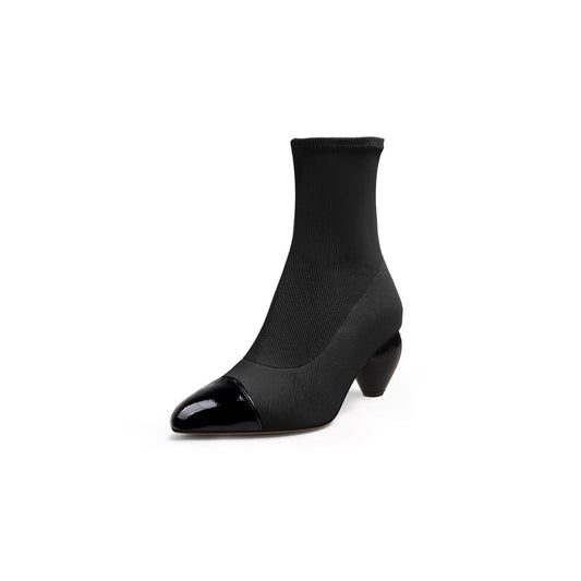 Sock Boots with Spiral Heels-1