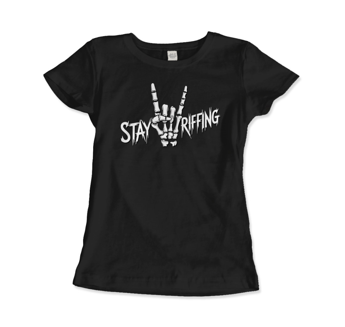 Stay Riffing Rock'n Roll Skull t-shirt-10