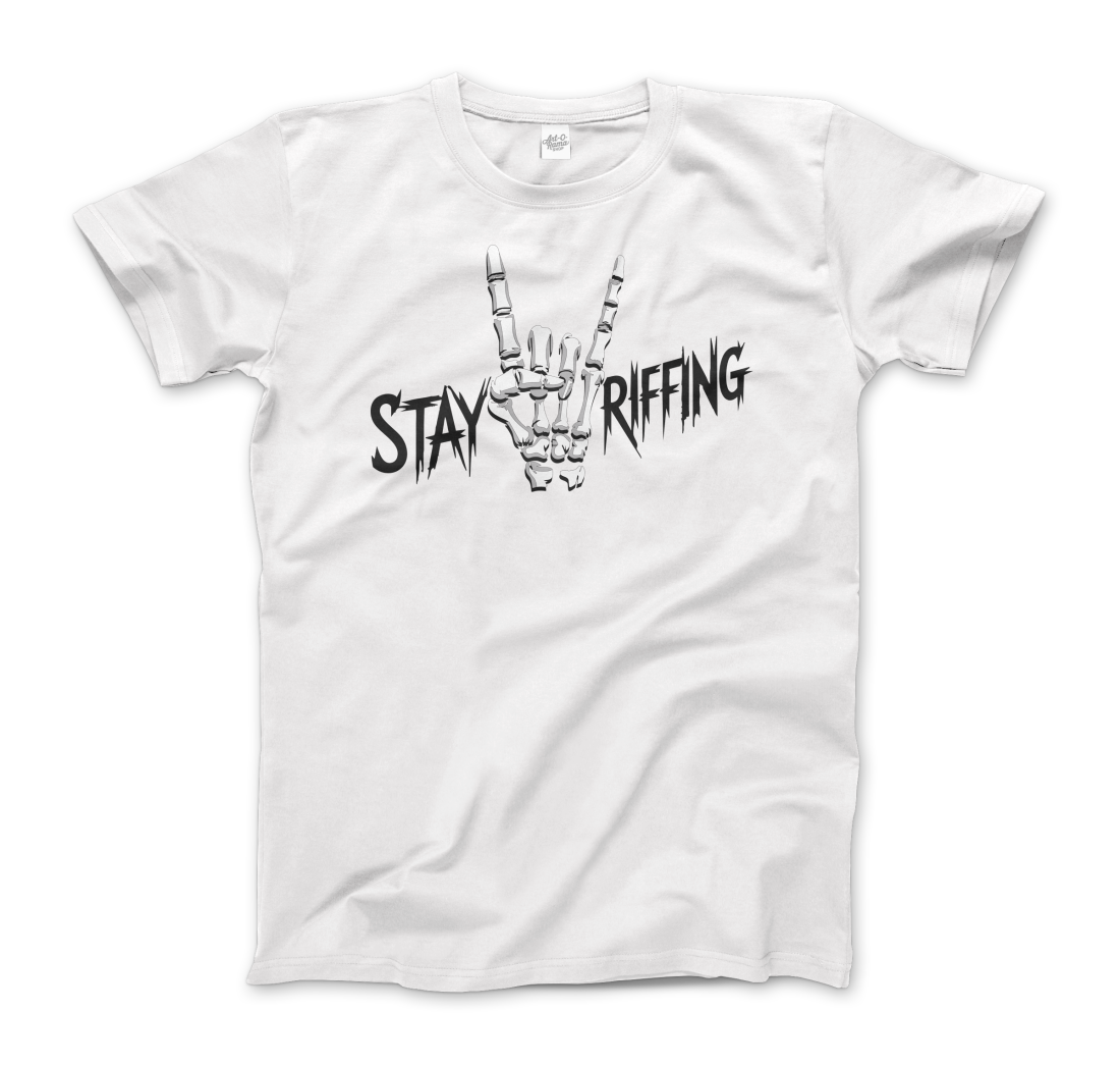 Stay Riffing Rock'n Roll Skull t-shirt-4