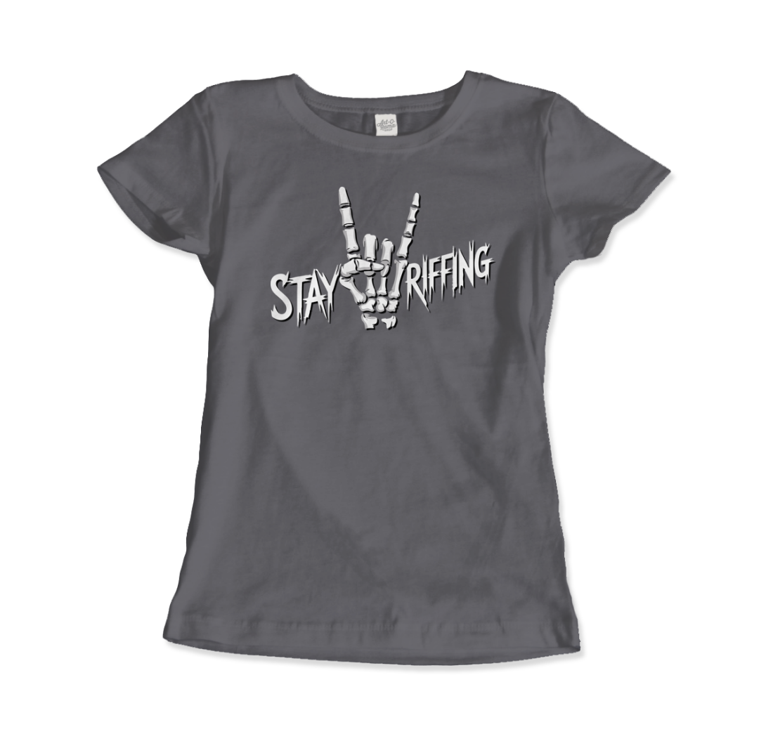 Stay Riffing Rock'n Roll Skull t-shirt-2