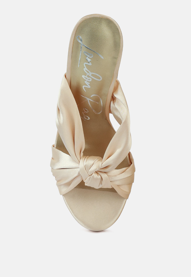 Strobing Knotted Chunky Platform Heels-1