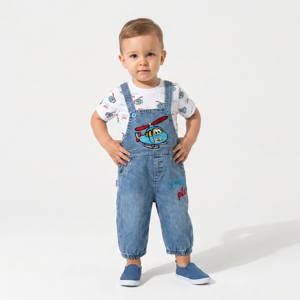 Denim Series – Little Pilot Baby Set-0