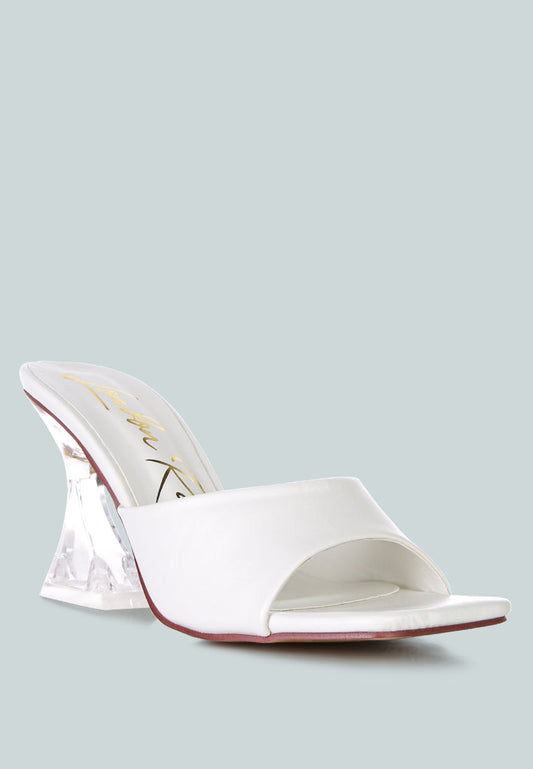 Sweet16 Clear Spool Heel Sandals