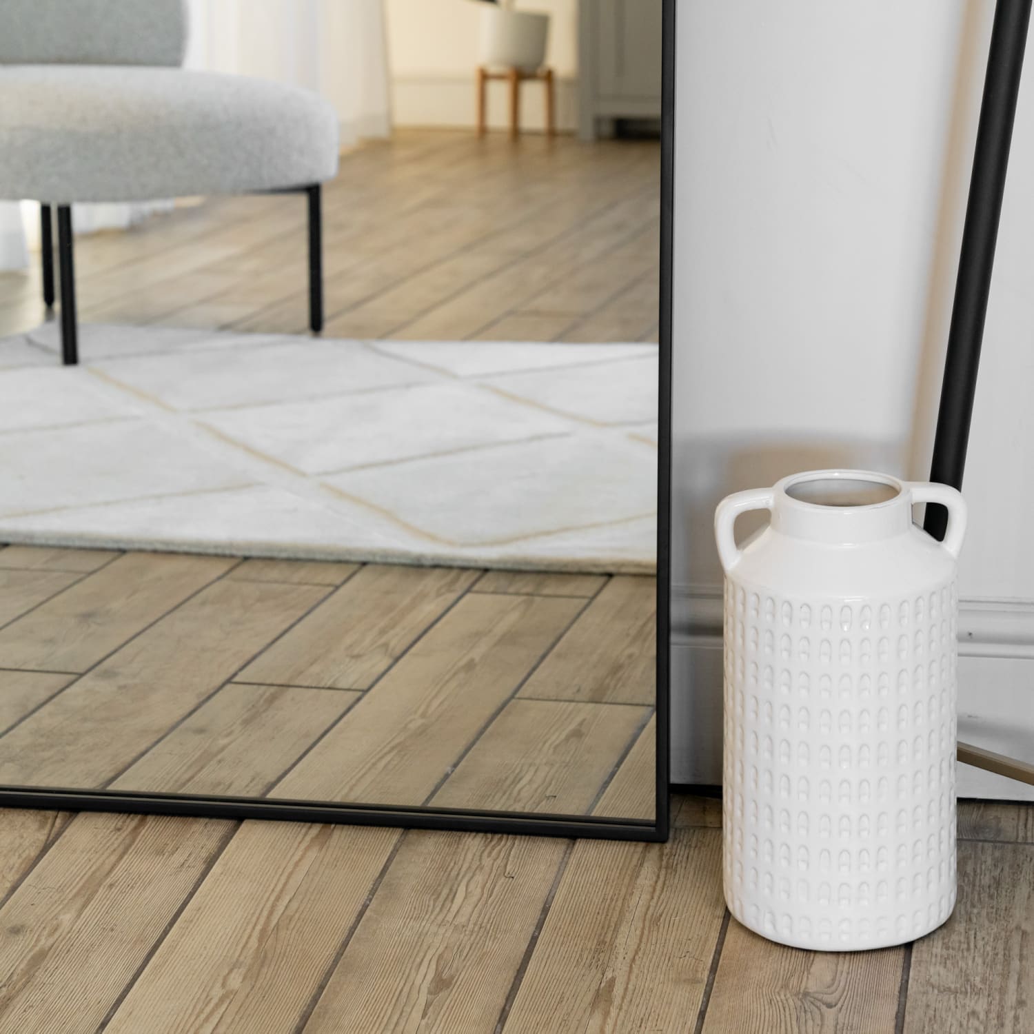 Takara - Full Length Black Metal Rectangle Mirror - 200cm x 150cm-2