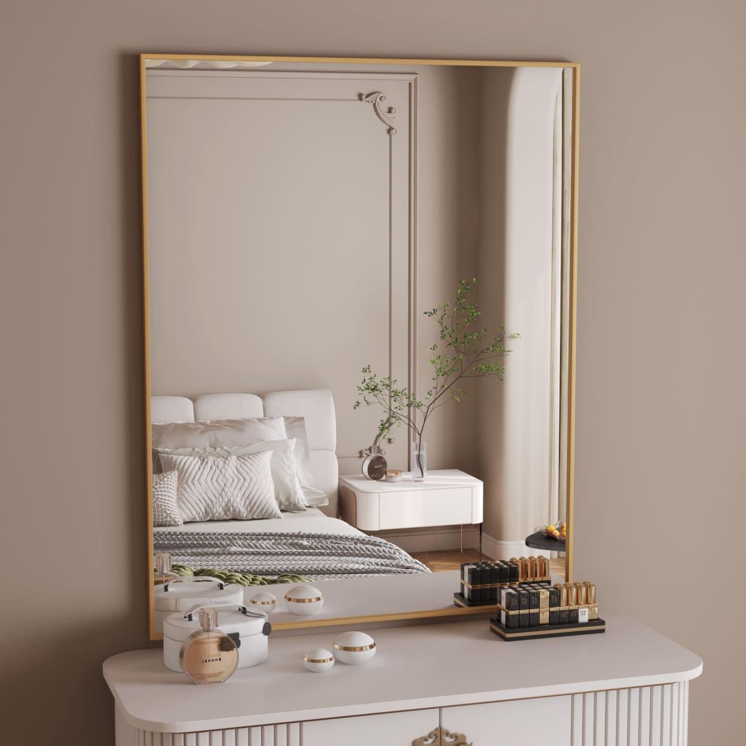 Takara - Gold Metal Rectangle Mirror - 120cm x 95cm-3
