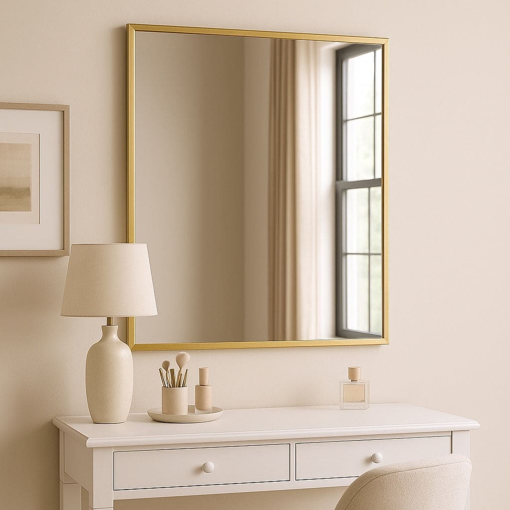 Takara - Gold Metal Rectangle Mirror - 120cm x 95cm-1