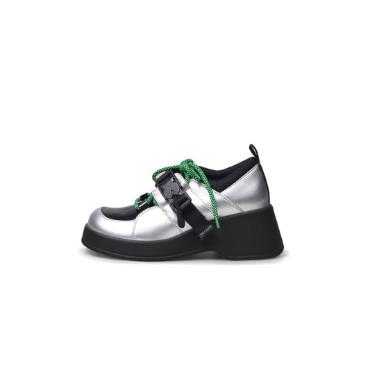 Thick Heel Contast Color Platform Sneakers-0
