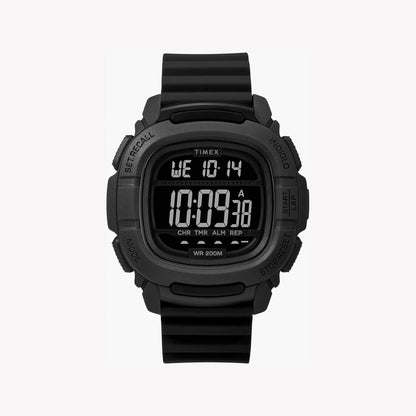 Timex Men's Black Silicone Watch, Digital Dial | Tw5m26100-0