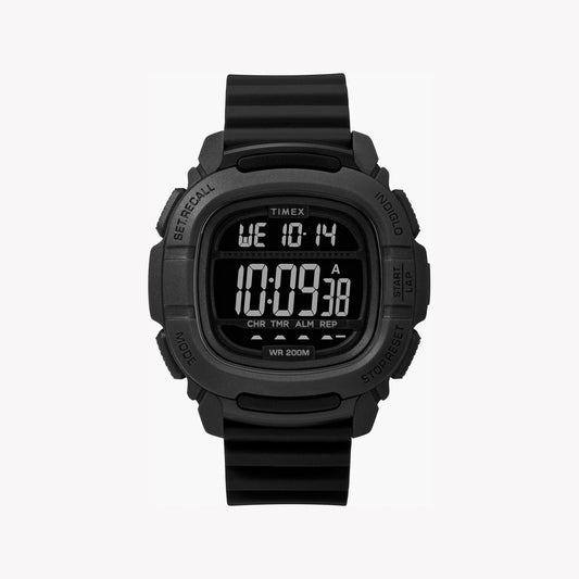 Timex Men's Black Silicone Watch, Digital Dial | Tw5m26100-0