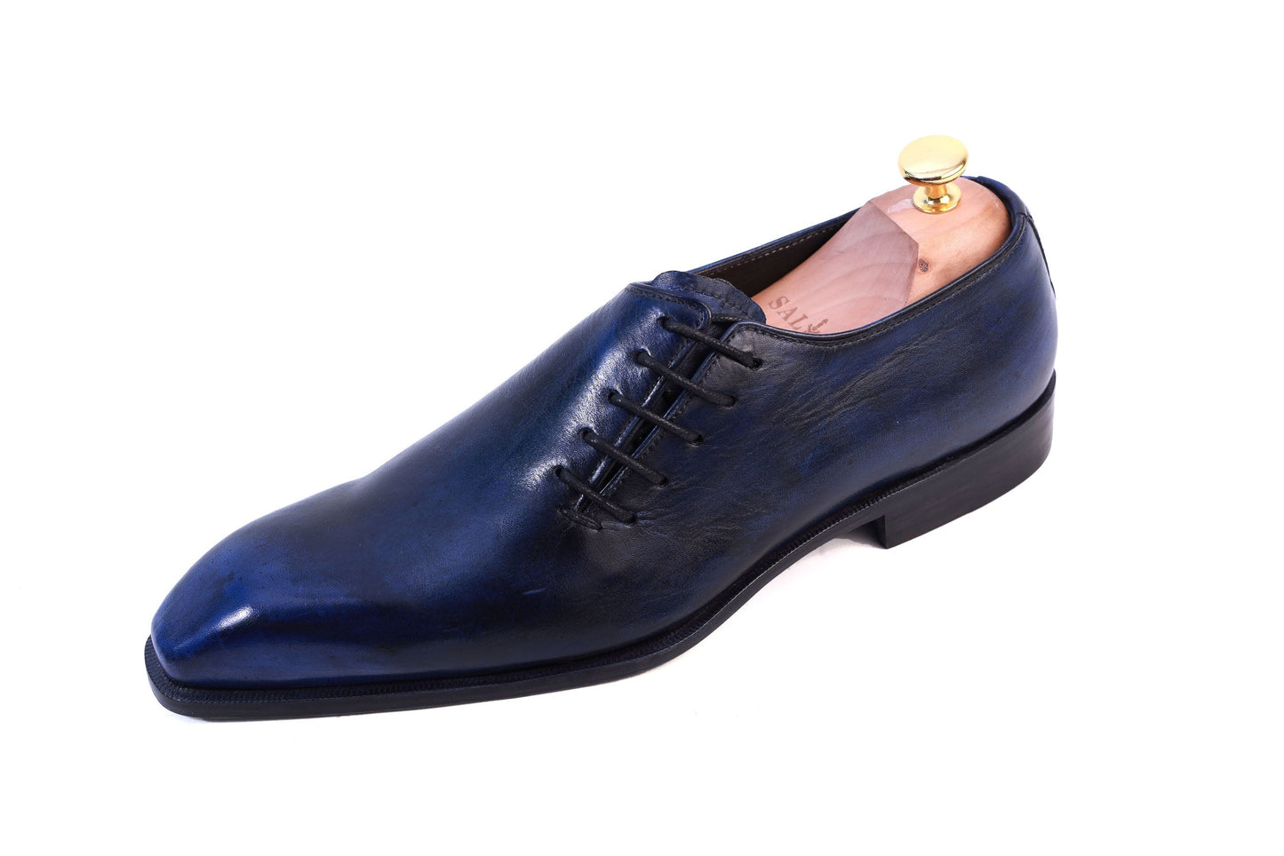 Tyler- Navy Whole cut Oxford Shoes-3