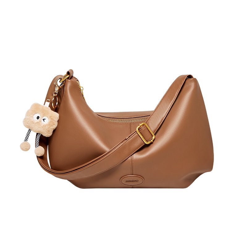 Uptown Soft Leather Hobo Shoulder Crossbody Bag-0