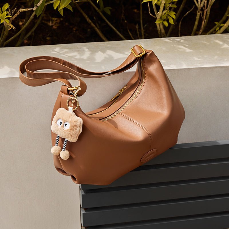 Uptown Soft Leather Hobo Shoulder Crossbody Bag-2