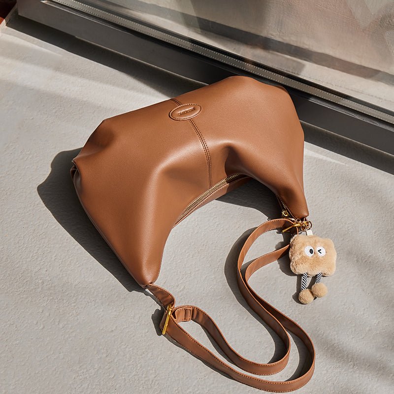 Uptown Soft Leather Hobo Shoulder Crossbody Bag-4
