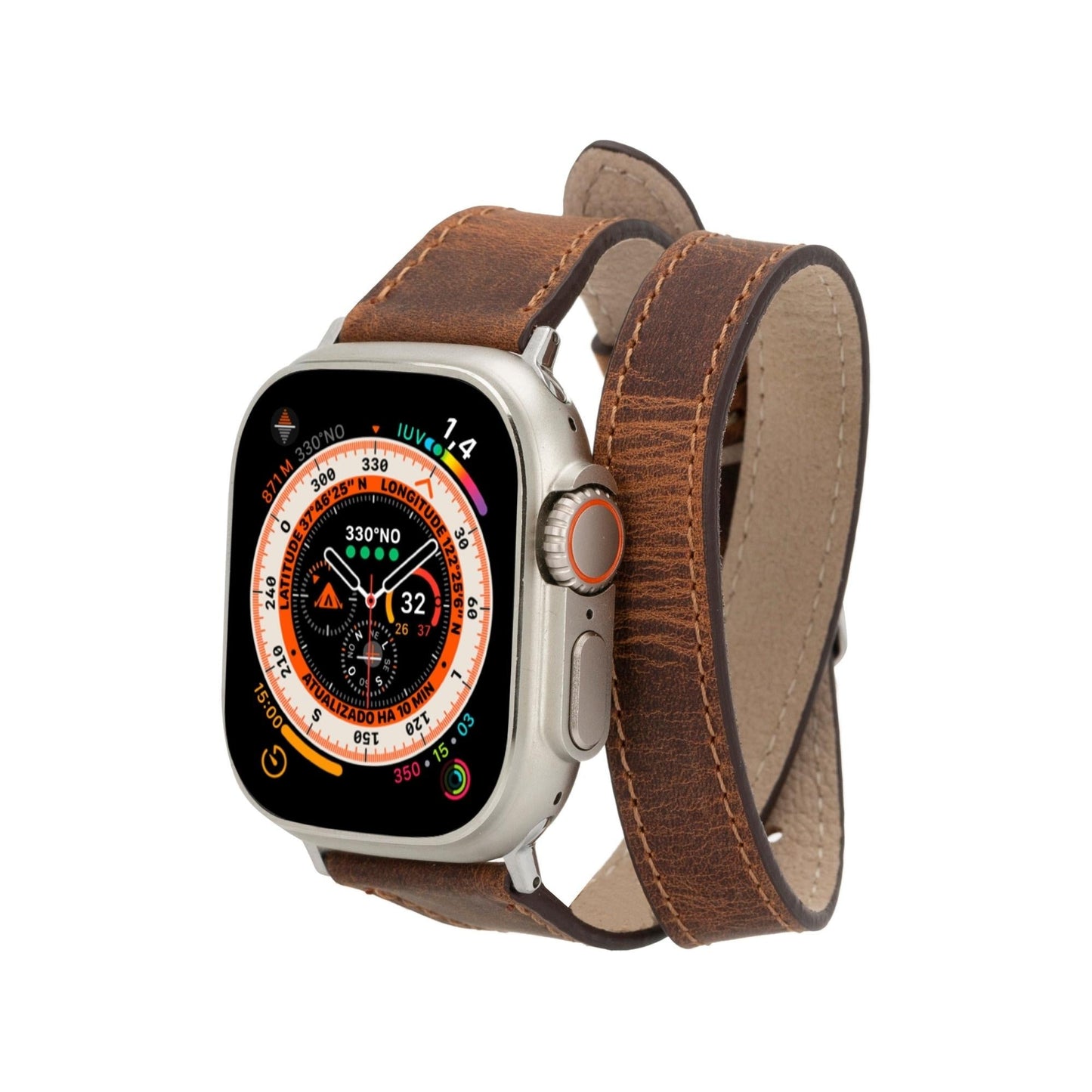 Vail Double Tour Leather Bands for Apple Watch 9, Ultra 2 and SE
