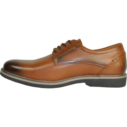 Matte brown oxford dress shoe in a men's formal style.