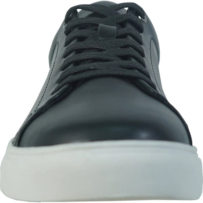 Black oxford sneaker, a men's lace-up style.