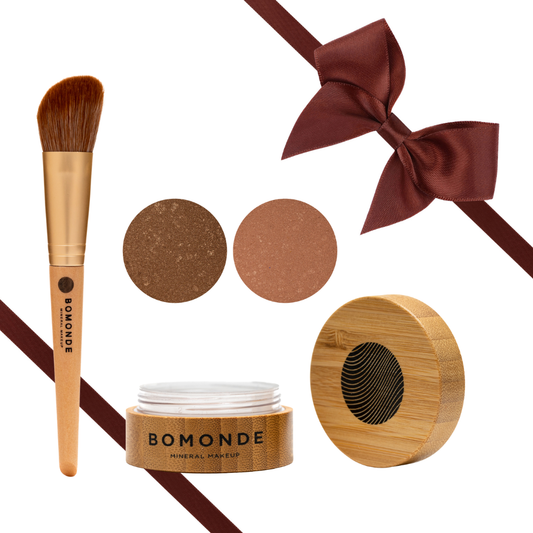 Vegan Mineral Bronzer & Brush Set – Natural Glow Duo-0