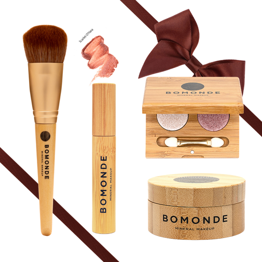 Vegan Mineral Glow Makeup Set – Bronzer, Eyeshadow & Lip Collection (Custom Lip Shade)-0