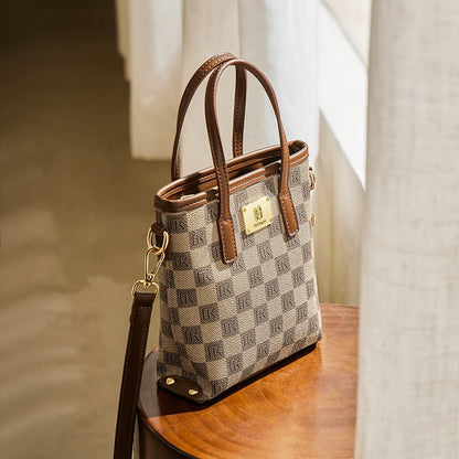 Vintage Khaki Monogram Mini Top Handle Crossbody Bag-2