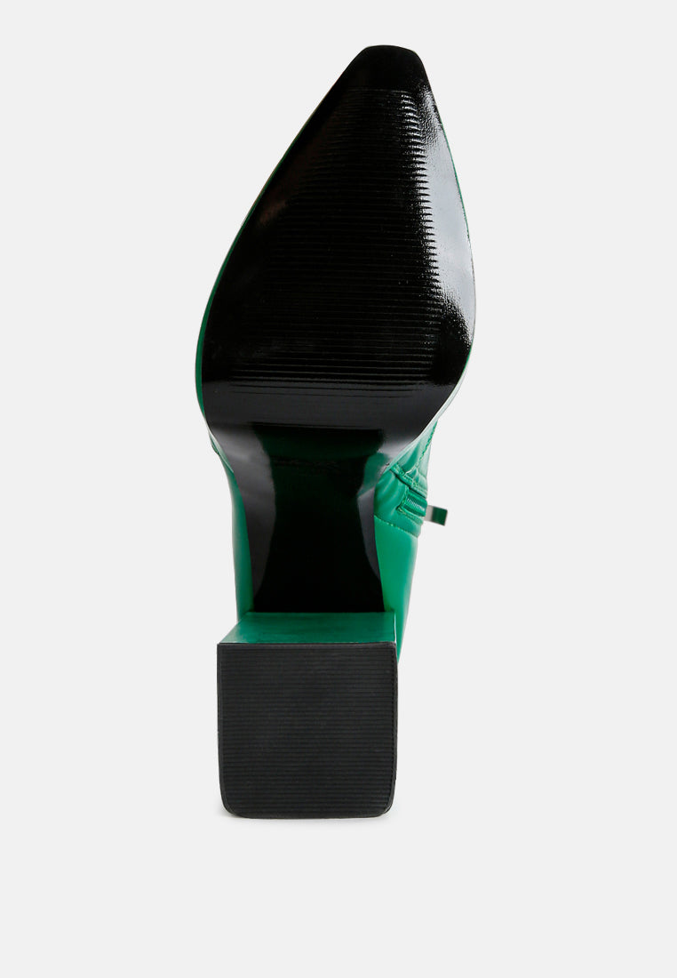 Whippers Patent Pu High Platform Ankle Boots-4