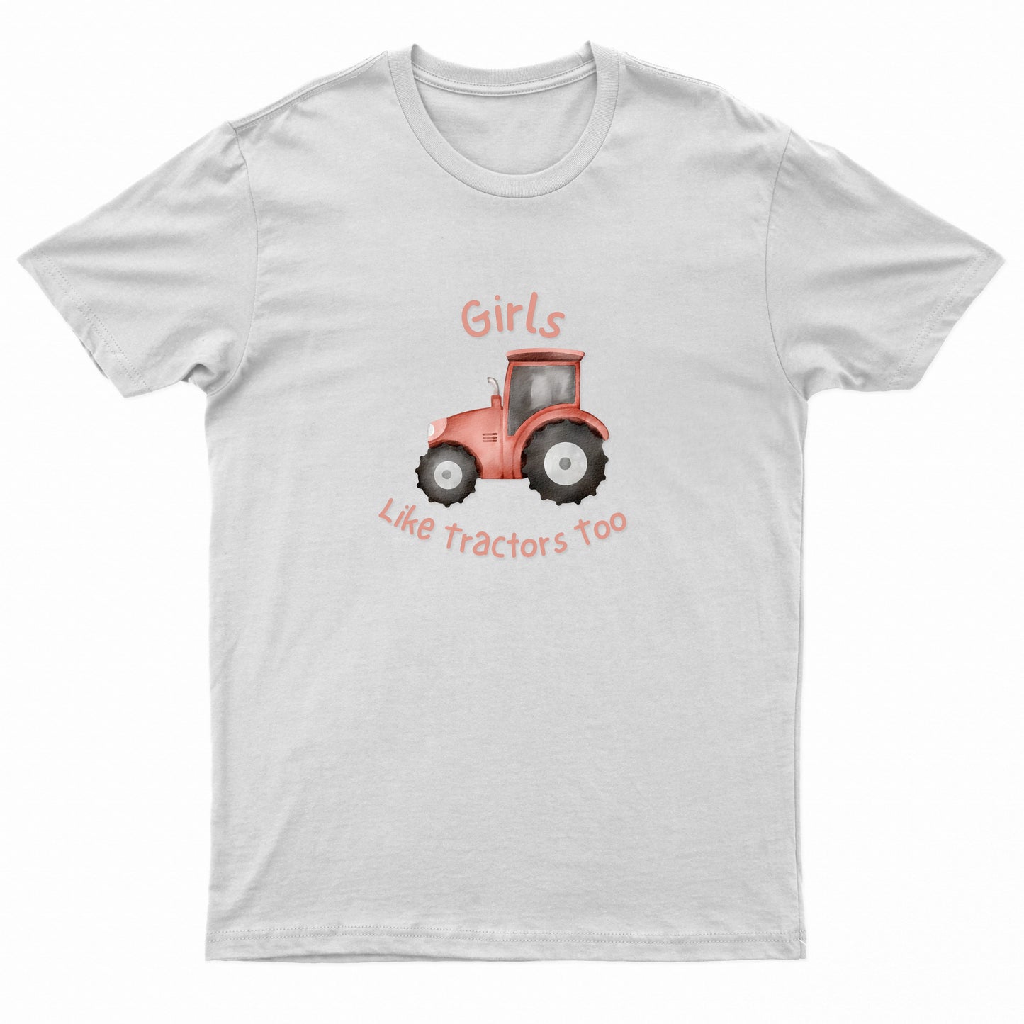 Kids "GIRLS LIKE TRACTORS TOO" Printed T-Shirt-1