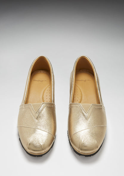 Women's Chukka Espadrilles, gold leather-2