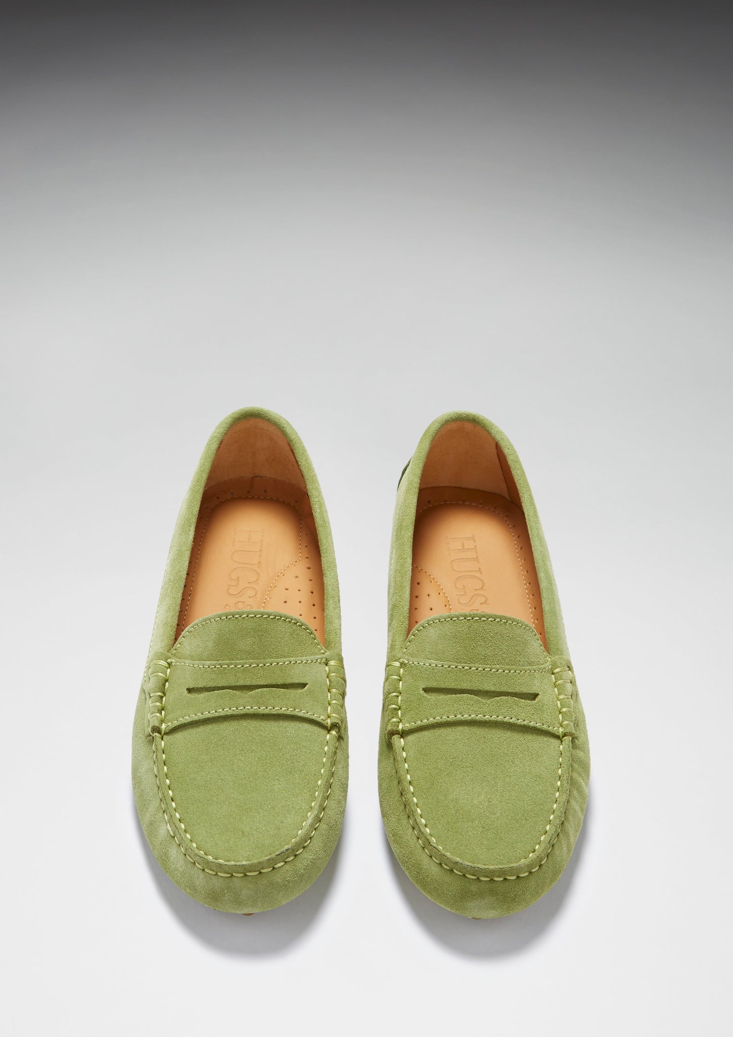 Women's Penny Driving Loafers, olive green-1